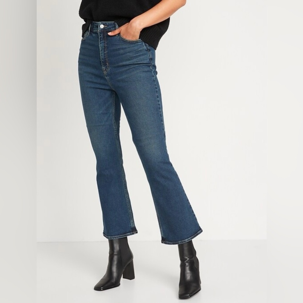 Old Navy Higher High-Rise cropped flare jeans